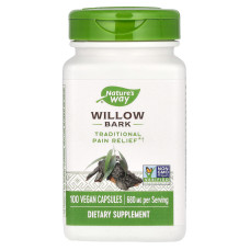 Верба, кора, Willow Bark, Nature's Way, 680 мг, 100 веганських капсул (340 мг на капсулу)