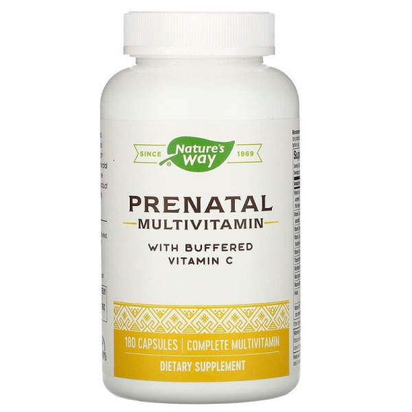 Мультивітаміни для вагітних, Prenatal Multi Vitamin & Mineral, Nature's Way, 180 капсул