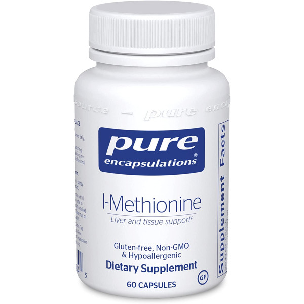 L-метіонін, l-Methionine, Pure Encapsulations, підтримка суглобів, печінки та підшлункової залози, антиоксидантів та нервової системи, 60 капсул