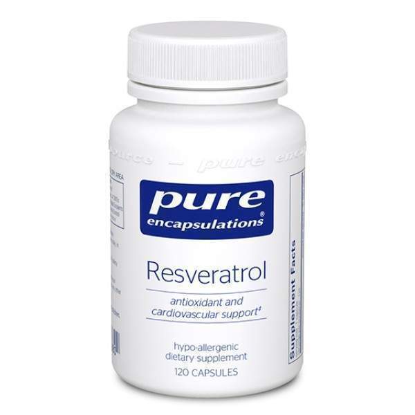 Ресвератрол, Resveratrol, Pure Encapsulations, для антиоксидантної та серцево-судинної підтримки, 120 капсул