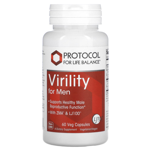 Репродуктивне здоров'я чоловіків, Virility For Men, Protocol for Life Balance, 60 веганських капсул