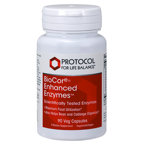 Травні ферменти широкого спектру, BioCore® Enhanced Enzymes™, Protocol for Life Balance, 90 веганських капсул
