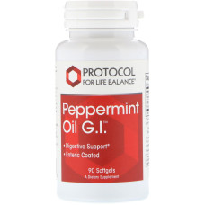 Олія м'яти перцевої, Peppermint Oil GI, Protocol for Life Balance, 90 гелевих капсул