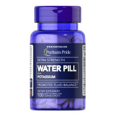 Підтримка водного балансу, Extra Strength Water Pill, Puritan's Pride, 100 каплет