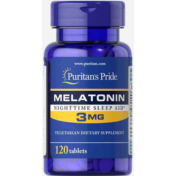 Мелатонін, Melatonin, Puritan's Pride, 3 мг, 120 таблеток