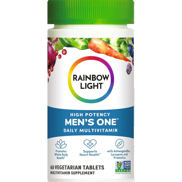 Мультивітаміни для чоловіків, Men's One, Rainbow Light, одна на день, висока ефективність, 60 вегетаріанських таблеток