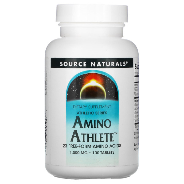 Аміно спортсмен, Amino Athlete, Source Naturals, 1000 мг, 100 таблеток
