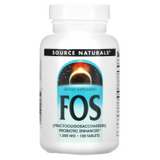 Фруктоолігосахариди (FOS), Source Naturals,  1000 мг, 100 таблеток