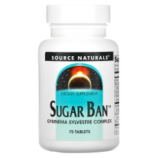 Засіб для зниження цукру в крові, Sugar Ban, Source Naturals, 75 таблеток