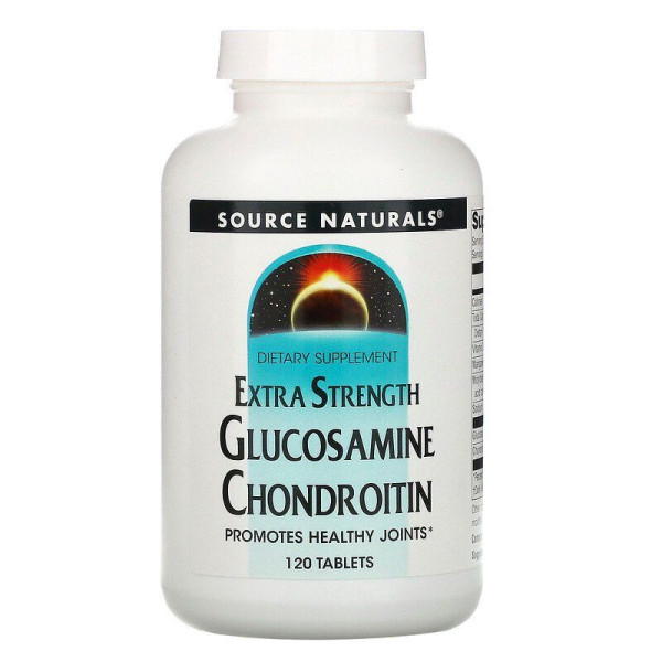 Глюкозамін і хондроїтин, Glucosamine Chondroitin, Source Naturals, 120 таблеток