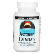 Аскорбіл пальмітат, Ascorbyl Palmitate, Source Naturals, 500 мг, 90 капсул