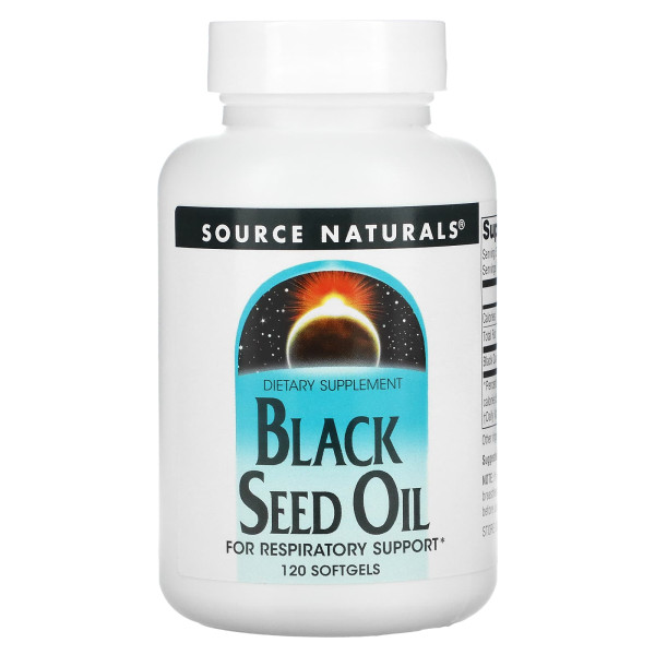 Масло насіння чорного кмину, Black Cumin Seed Oil, Source Naturals, 120 гелевих капсул