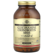 Глюкозамін, хондроїтин, метилсульфонілметан з Естер-C, Glucosamine Chondroitin MSM With Ester-C Solgar, 180 таблеток