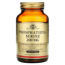 Фосфатидилсерін, Phosphatidylserine, Solgar, 200 мг, 60 гелевих капсул