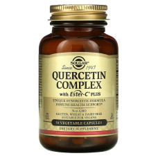 Кверцетин комплекс з естер-С, Quercetin, Solgar, 50 вегетаріанських капсул