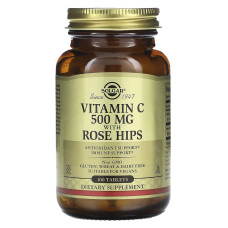 Вітамін С із шипшиною, Vitamin C, Solgar, 500 мг, 100 таблеток