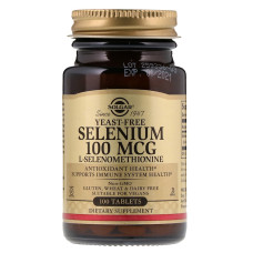 Селен без дріжджів, Selenium, Solgar, 100 мкг, 100 таблеток