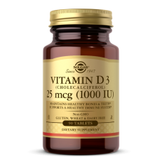 Вітамін D3 (холекальциферол), Vitamin D3, Solgar, 25 мкг (1000 МО), 90 таблеток