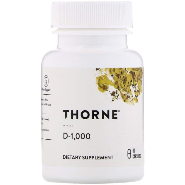Вітамін D3, Vitamin D, Thorne, 1000 МО, 90 капсул (25 мг на капсулу)