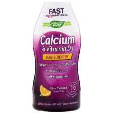 Кальцій і вітамін D3, Calcium & Vitamin D3, Nature's Way, цитрус, 480 мл