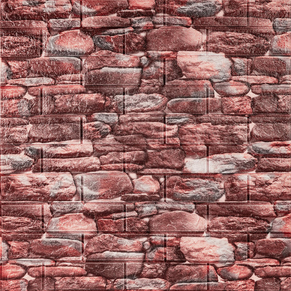 Самоклеюча декоративна 3D панелі 700х770х5мм Матовий камінь (060M) SW-00000635