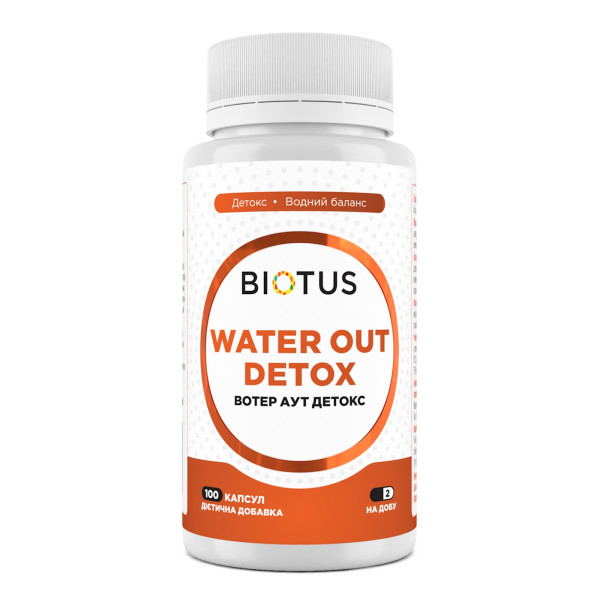 Вотер аут детокс, Water Out Detox, Biotus, 100 капсул