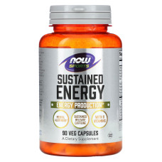 Енергетична формула, Sustained Energy, NOW Foods, 90 вегетаріанських капсул