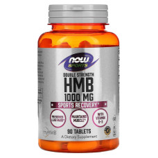 Гідроксиметилбутират ГМБ, HMB, Now Foods, подвійна сила, 1000 мг, 90 таблеток