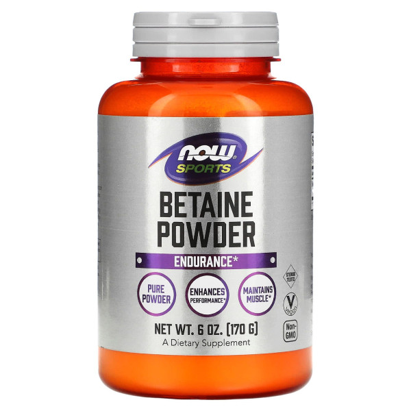Бетаїн, Betaine, Now Foods, Sports, порошок, 170 г