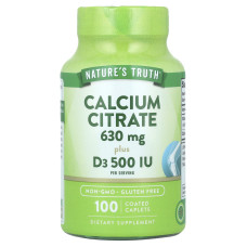 Кальцій цитрат плюс D3, Calcium Citrate Plus D3, Nature's Truth, 100 каплет