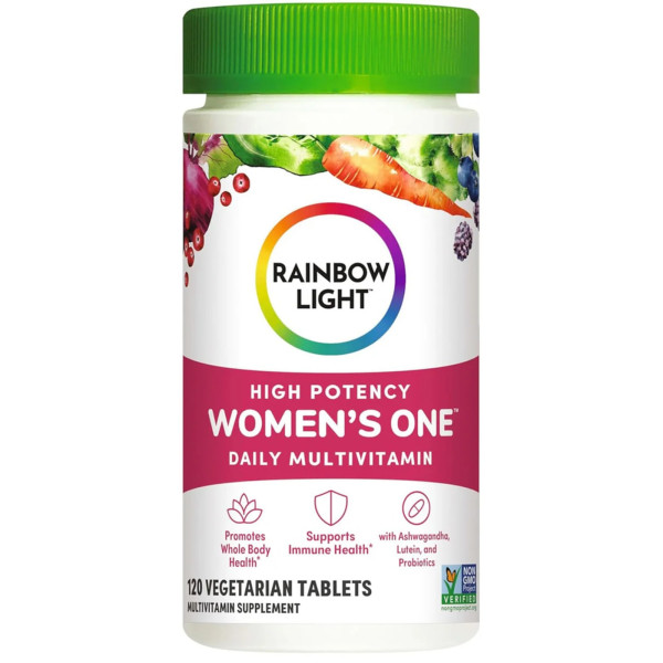 Мультивітаміни для жінок, Women's One High Potency Daily Multivitamin, Rainbow Light, висока ефективність, 120 вегетаріанських таблеток