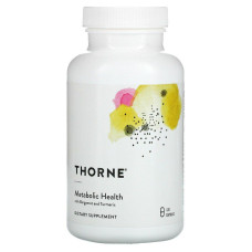 Підтримка метаболізму, Metabolic Health, Thorne, з бергамотом та куркумою, 120 капсул