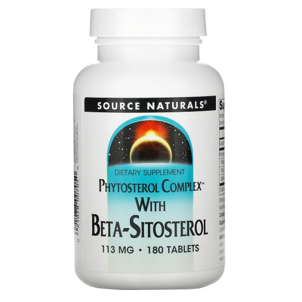 Комплекс фітостеролів з бета ситостеролом, Phytosterol, Source Naturals, 113 мг, 180 таблеток