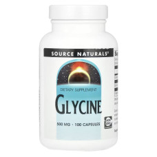 Гліцин, Glycine, Source Naturals, 1000 мг, 100 капсул (500 мг у капсулі)