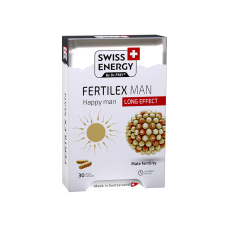 Підтримка фертильності для чоловіків, Fertilex Men, Swiss Energy, комплекс продовженої дії, 30 веганських капсул
