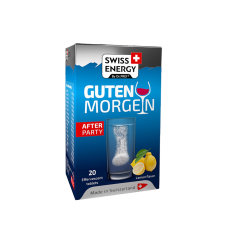 Антипохмільний комплекс, GUTEN MORGEN No Hangover, Swiss Energy, смак лимона, 20 шипучих таблеток