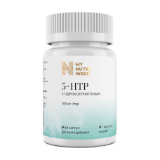 5-HTP (5-гідрокситриптофан), 5-HTP, My Nutri Week, 100 мг, 60 капсул