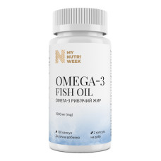 Омега-3 риб'ячий жир, Omega-3 Fish Oil, My Nutri Week, 1000 мг, 120 капсул
