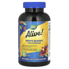 Мультивітаміни для чоловіків, Men's Gummy Multivitamin, Nature's Way, Alive!, фруктовий смак, 150 жувальних цукерок