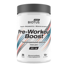 Передтренувальний комплекс, Pre-workout Boost, Biotus, смак дині, 350 г