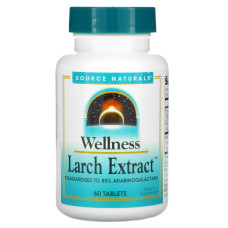 Модрина, Larch, Source Naturals, Wellness, екстракт, 60 таб.