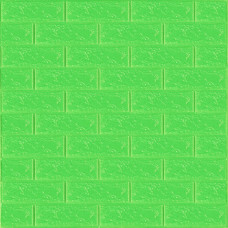 3D панель самоклеюча 700х770х3мм цегла Зелена (013-3) SW-00000639