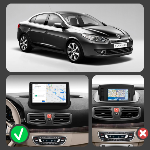 Штатная магнитола Lesko для Renault Fluence I 2009-2013 экран 9" 2/32Gb 4G Wi-Fi GPS Top