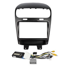 Штатный комплект переходная рамка Dodge Journey 2011-2020 Fiat Freemont 2011-2016 (0000) 9" + адаптер питания
