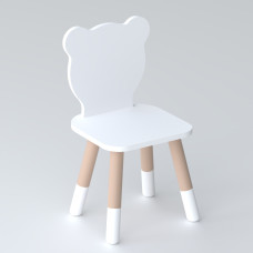 Дитячий стільчик ведмедик 26.5х26х25см, стілець для дітей, білий