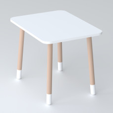 Дитячий прямокутний столик 46х60х45, стіл у дитячу від 1 року, білий