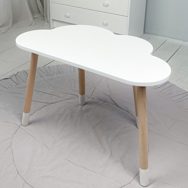 Дитячий столик хмаринка 46х70х40, стіл від 1 року для дитини, білий