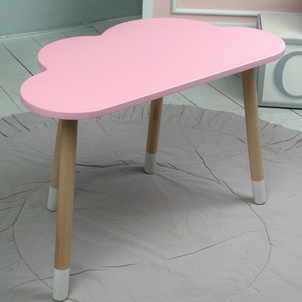 Дитячий стіл хмаринка 46х70х40, столик трюмо для дівчаток, рожевий