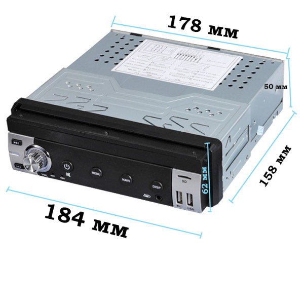 Автомобильная магнитола с выдвижным экраном 7" Android HEVXM 9602A 2/32