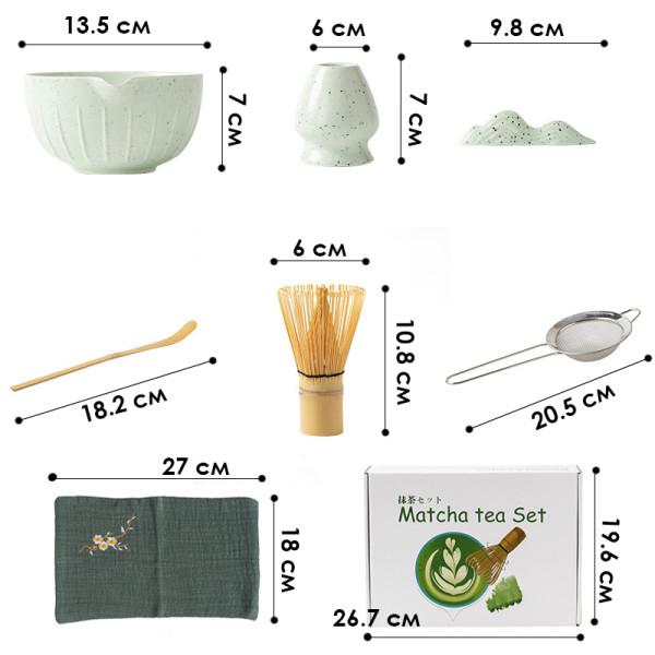 Набор Matcha 3125 для приготовления чая матча 7 предметов Mint Green